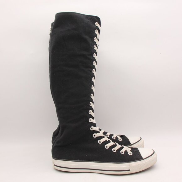 Converse Shoes - Converse All Star Chuck Taylor Knee High Black Tall Boots Men 8 Women 10 Lace-up